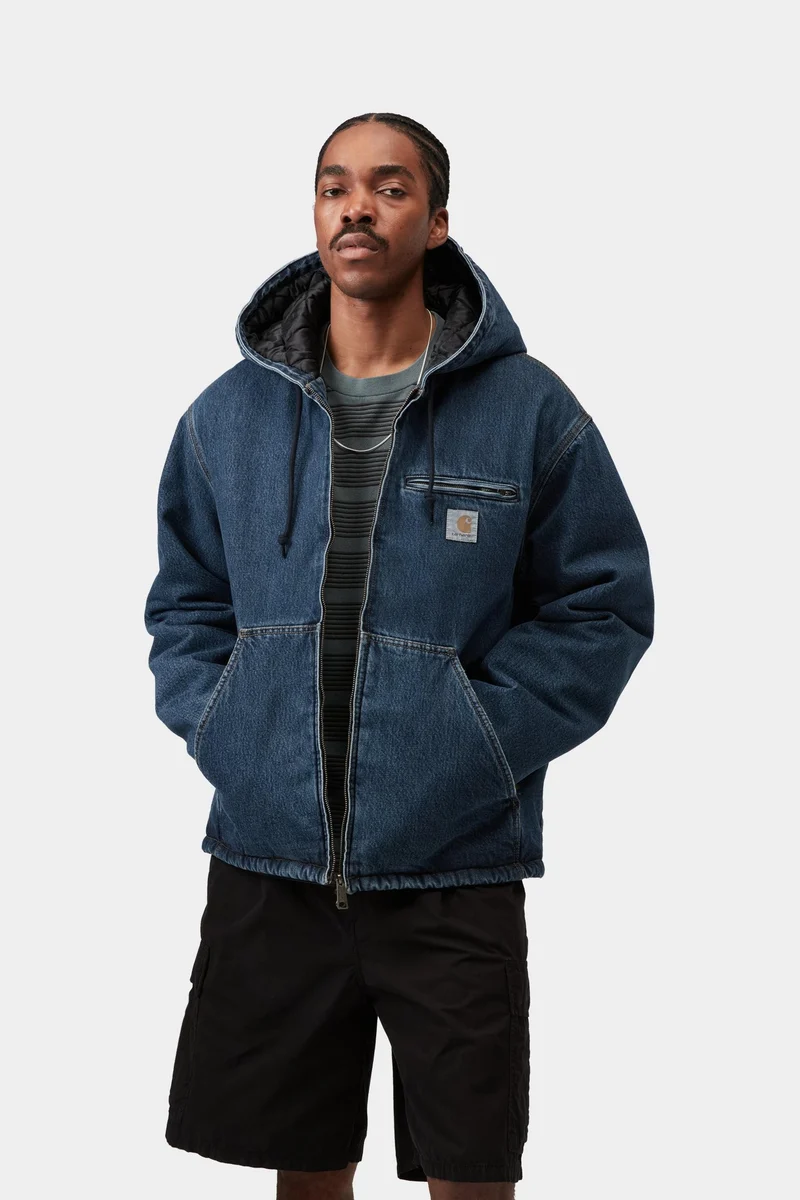 Carhartt WIP Cleveland Herrenjacke | Blau Stone Washed