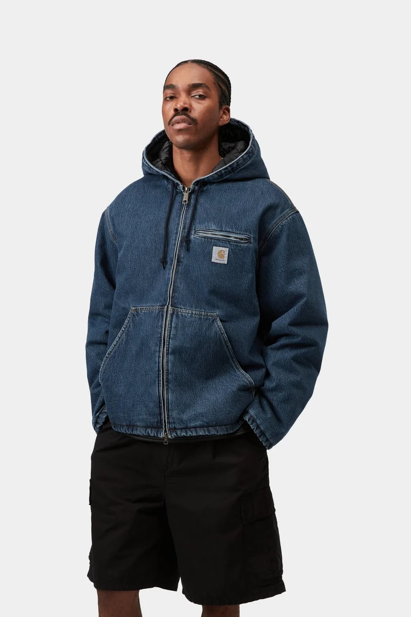 Carhartt WIP Cleveland Herrenjacke | Blau Stone Washed