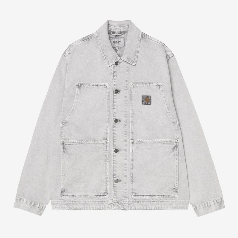 Carhartt WIP Herren OG Double Front Jacke | Schwarze Kreidewäsche