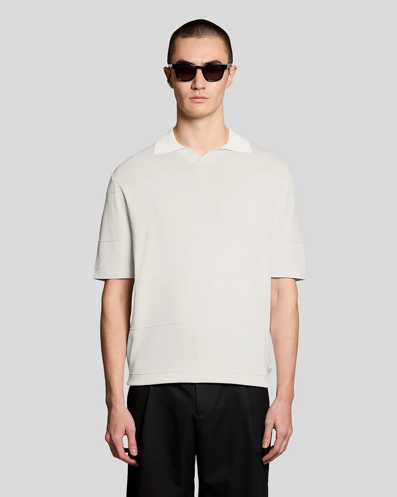 Lyle & Scott Herren-Polohemd aus feinem Strick mit offenem Kragen | Skylight