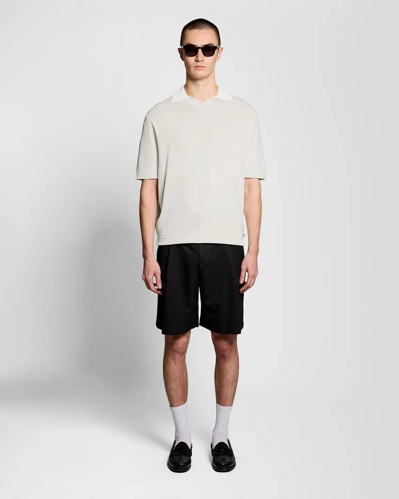Lyle & Scott Herren-Polohemd aus feinem Strick mit offenem Kragen | Skylight