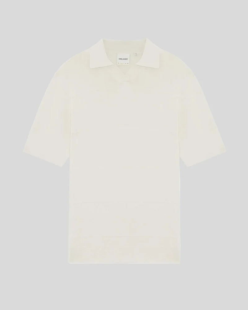 Lyle & Scott Herren-Polohemd aus feinem Strick mit offenem Kragen | Skylight