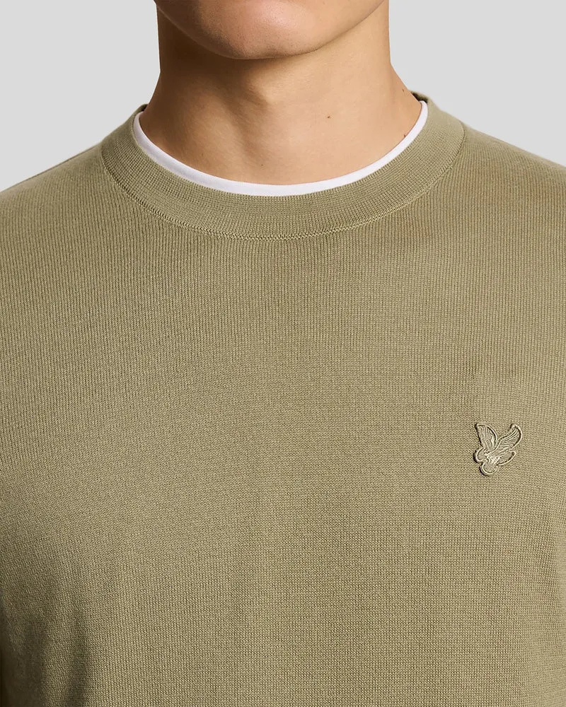 Lyle & Scott Herren-Pullover aus feinster Baumwolle mit Rundhalsausschnitt | Sage Uniform