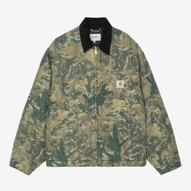 Carhartt WIP Herren OG Detroit Jacke | Camouflage-Kombination Grün
