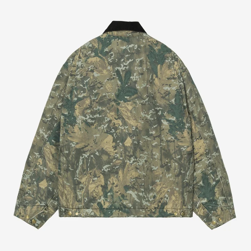 Carhartt WIP Herren OG Detroit Jacke | Camouflage-Kombination Grün