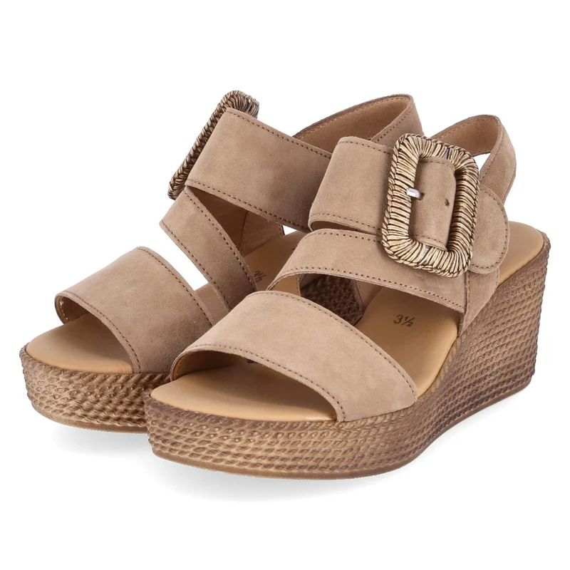 Espadrille-Sandaletten Braun