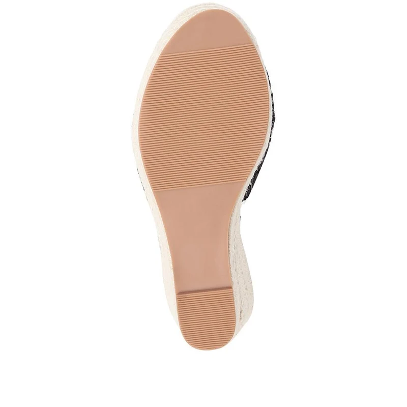 Espadrille Wedge Sandals - XTI37510 / 323 880 - Black