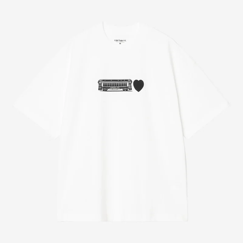 Carhartt WIP Herren-T-Shirt mit Deconstructed-Label | Weiß