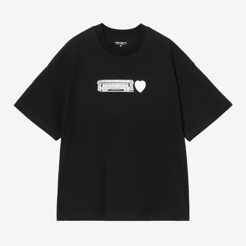 Carhartt WIP Herren-T-Shirt mit Deconstructed Label | Schwarz