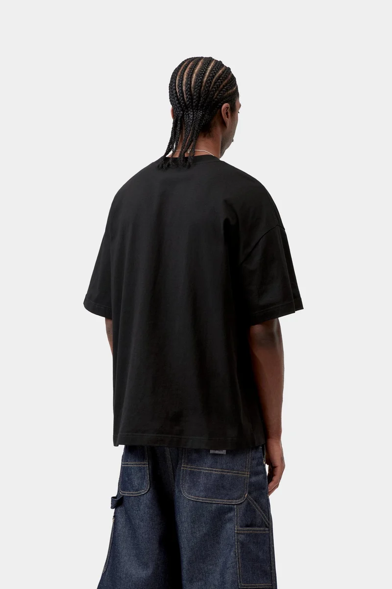Carhartt WIP Herren-T-Shirt mit Deconstructed Label | Schwarz