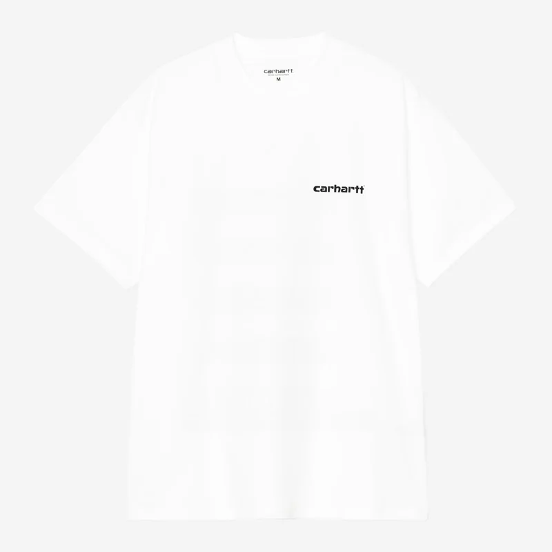 Carhartt WIP Herren-T-Shirt mit Archiv-Linien-Motiv | Weiß
