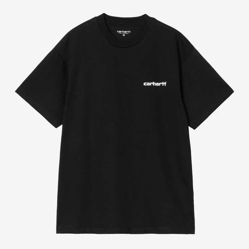 Carhartt WIP Herren-T-Shirt mit Archiv-Linien-Motiv | Schwarz