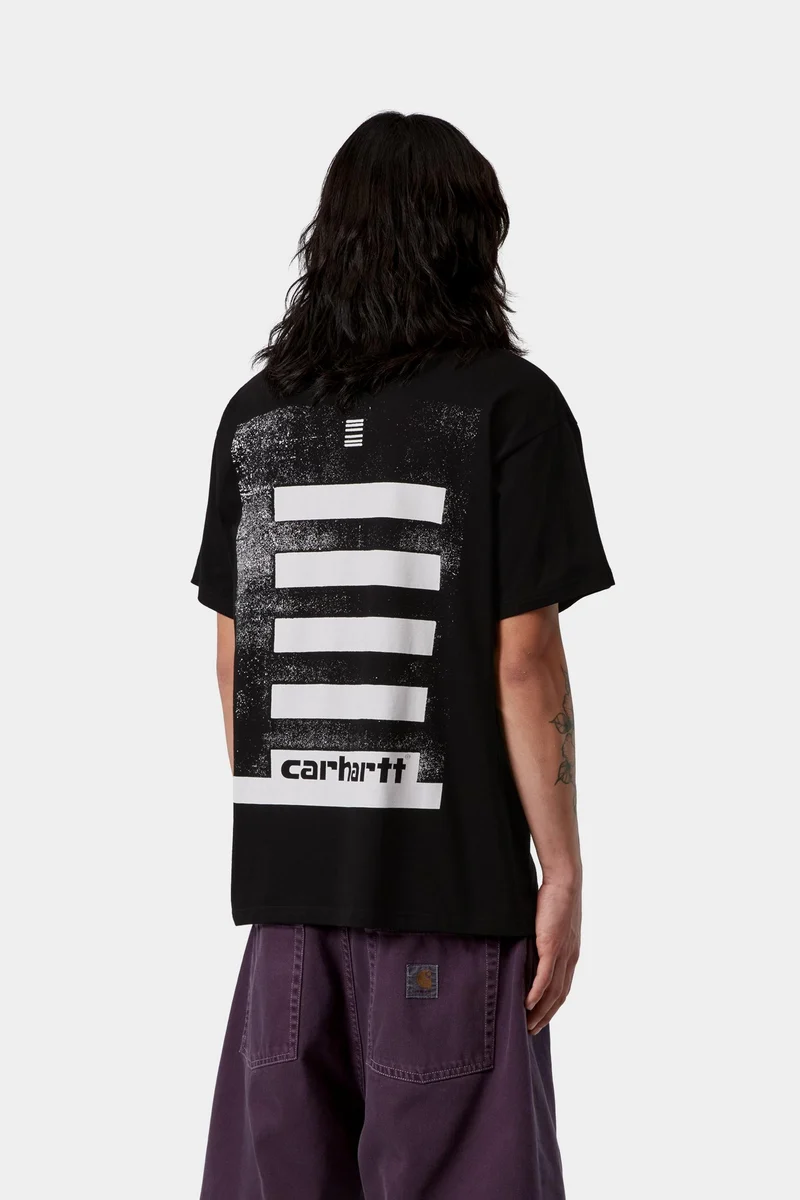 Carhartt WIP Herren-T-Shirt mit Archiv-Linien-Motiv | Schwarz