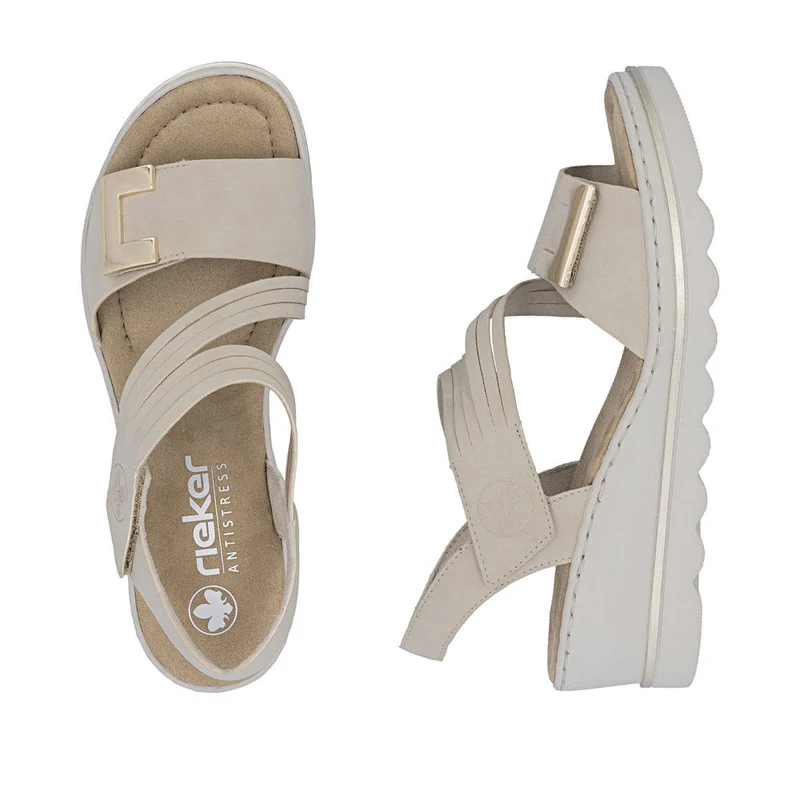Rieker Damen-Keilsandalen | Beige