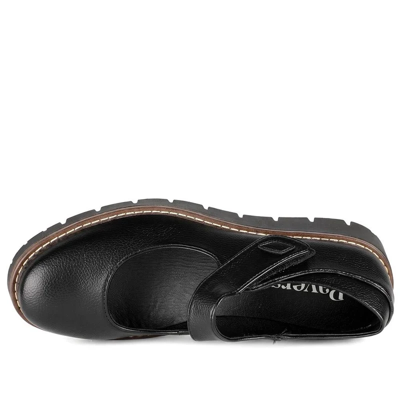 Wedge Heel Touch Fasten Mary Janes - TELOO44004 / 329 742 - Black