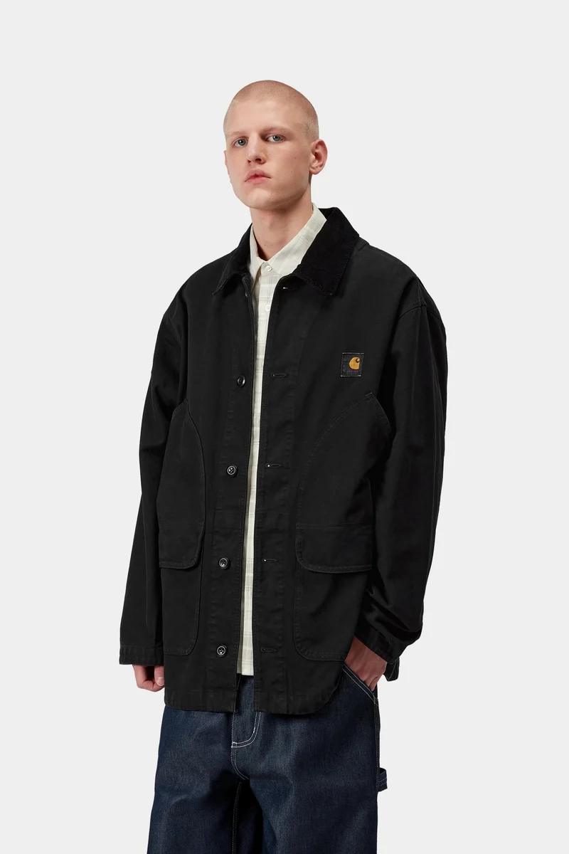 Carhartt WIP Herren-Mantel Prescott | Schwarz