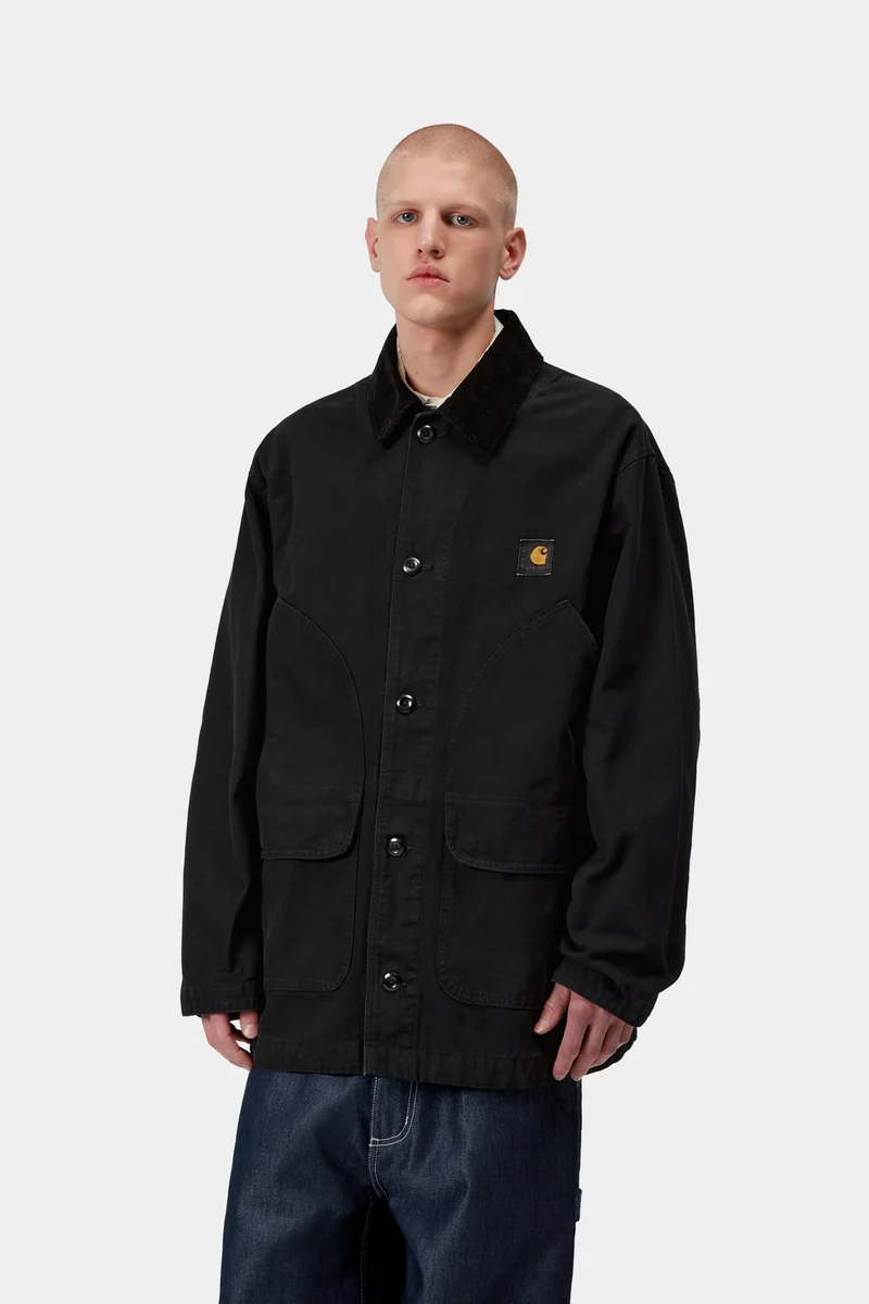 Carhartt WIP Herren-Mantel Prescott | Schwarz
