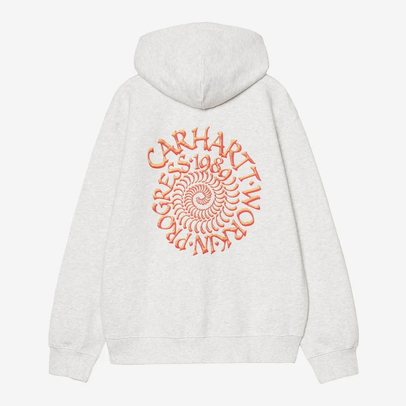 Carhartt WIP Spiral-Hoodie für Herren | Aschgrau meliert