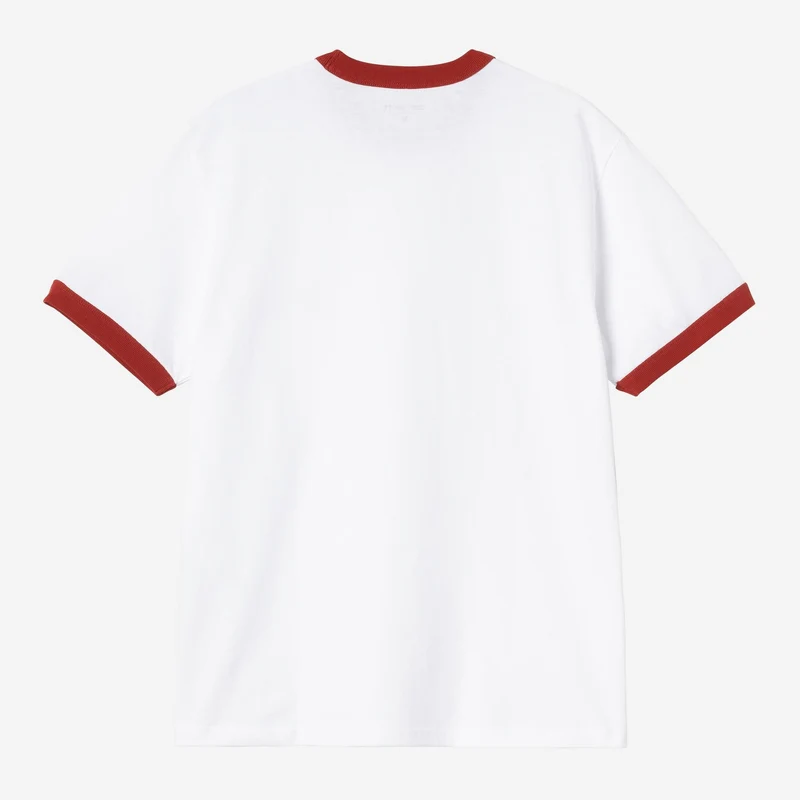 Carhartt WIP Herren-T-Shirt mit IP-Ringer-Effekt | Weiß