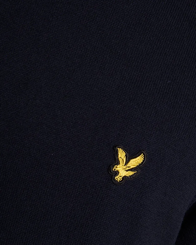 Lyle & Scott Herren-Baumwollpullover mit Rundhalsausschnitt | Dunkelblau
