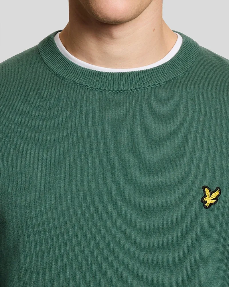 Lyle & Scott Herren-Baumwollpullover mit Rundhalsausschnitt | Everglade