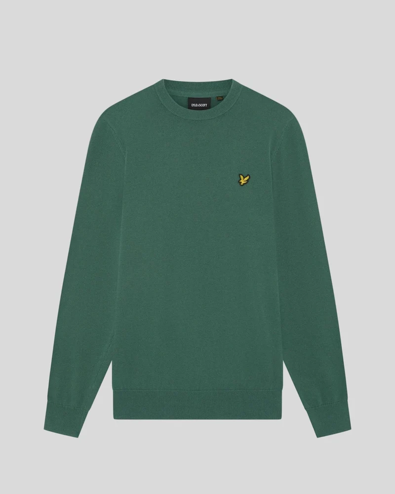 Lyle & Scott Herren-Baumwollpullover mit Rundhalsausschnitt | Everglade