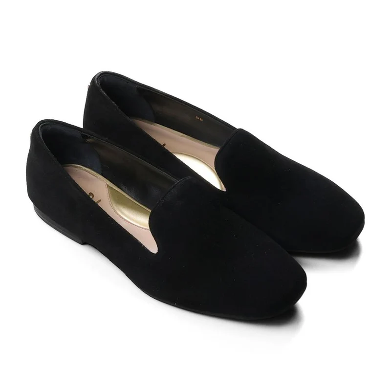 Essential Comfort Flats - HALO - Halo / null - Black Suede