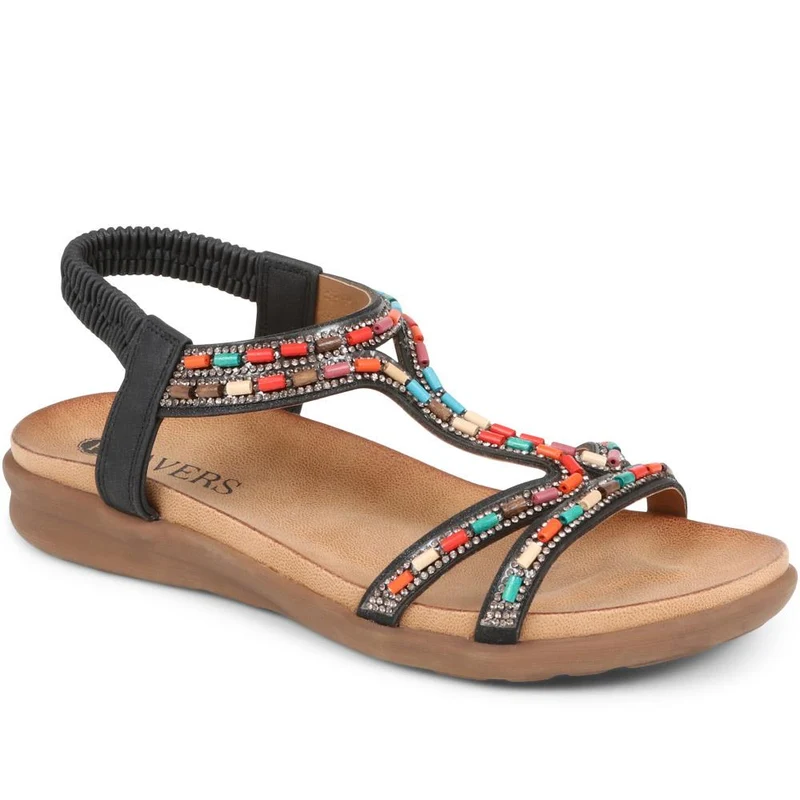 Beaded Sandals - BAIZH37053 / 323 376 - Black