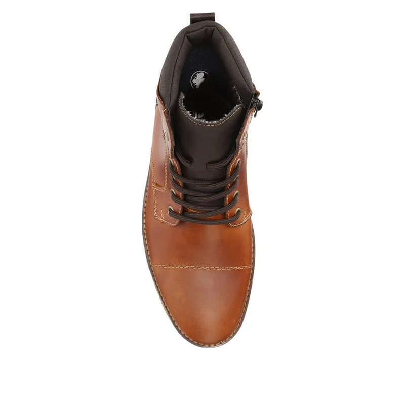 Leather Lace-Up Boots - RKR40517 / 325 909 - Tan