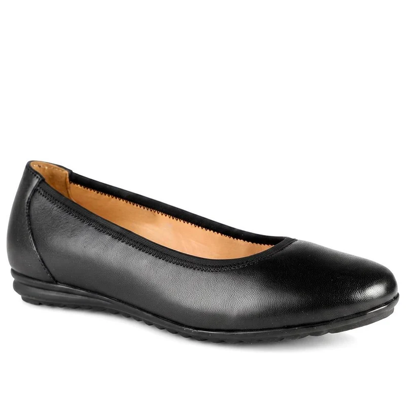 Smart Leather Lightweight Ballet Flats - RNB44009 / 329 773 - Black