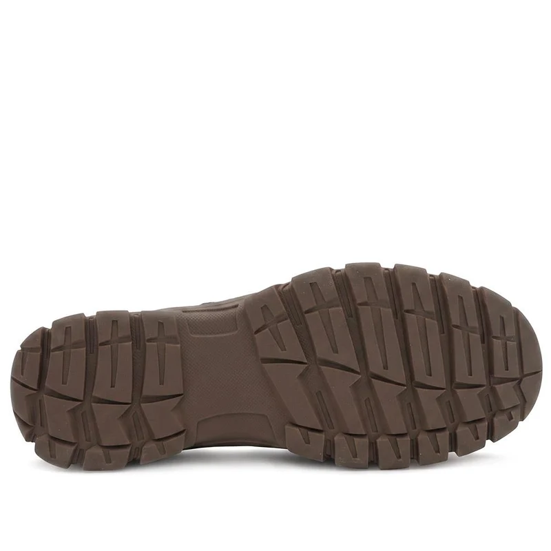 Wide Fit Leather Lace Up Rugged Boots - AATRA44001 / 330 188 - Brown