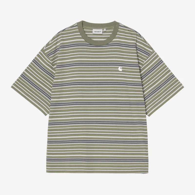 Carhartt WIP Zane Herren-T-Shirt mit Streifen | Dollargrün