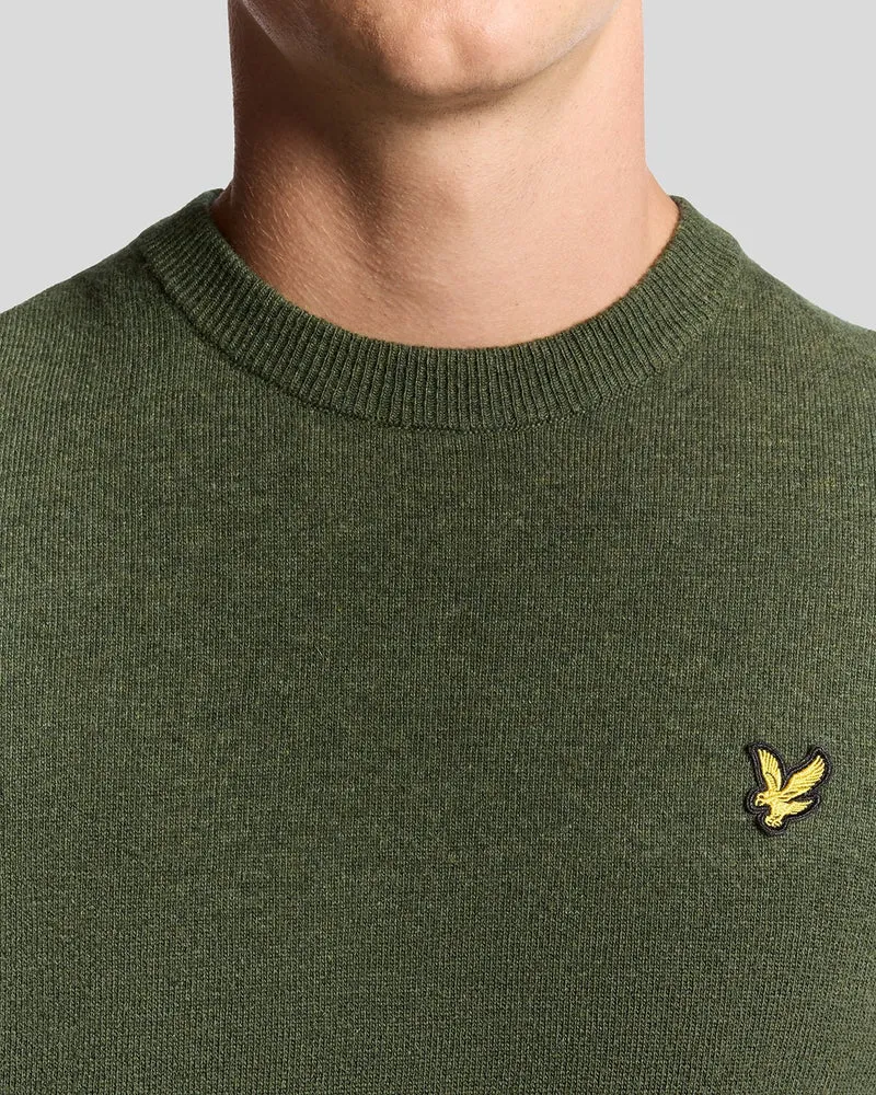 Lyle & Scott Herren-Pullover mit Rundhalsausschnitt aus Lammwollmischung | Tiefmeliert