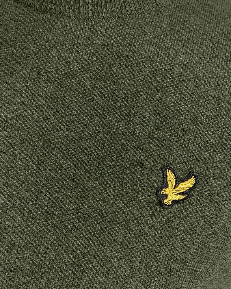 Lyle & Scott Herren-Pullover mit Rundhalsausschnitt aus Lammwollmischung | Tiefmeliert