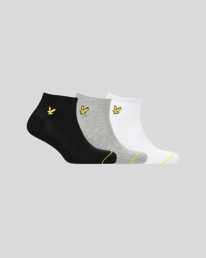 Lyle & Scott Ross Herren-Knöchelsocken | 3er-Pack | Gemischt