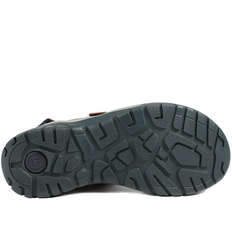 Casual Leather Strap Sandals - BUG43502 / 328 747 - Tan