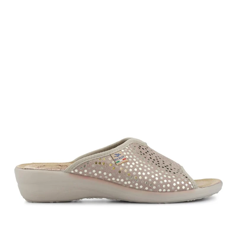 Fly Flot Lightweight Shock Absorbing Leather Mules - FLY41045 / 326 673 - Beige