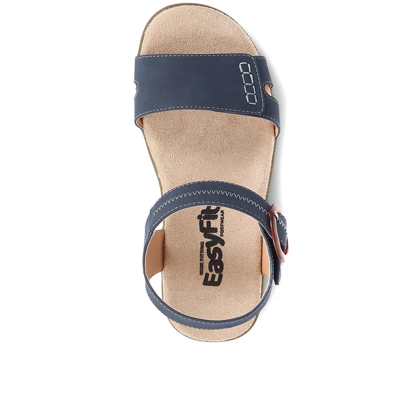 Extra-Wide Fit Sandals - ENRICHETTA / 323 490 - Navy