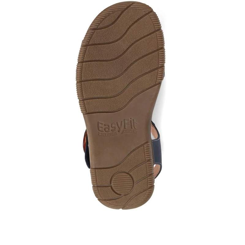 Extra-Wide Fit Sandals - ENRICHETTA / 323 490 - Navy