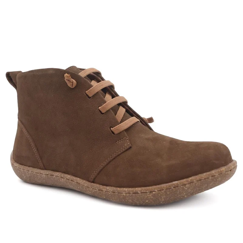 Leather Chunky Lace Ankle Boots - BOAY44000 / 330 236