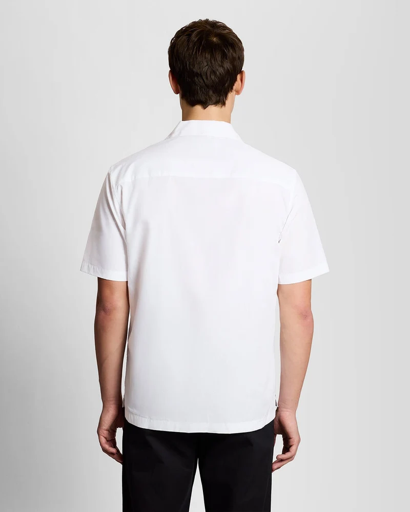 Lyle & Scott Herrenhemd mit Reverskragen aus Popeline | Weiß