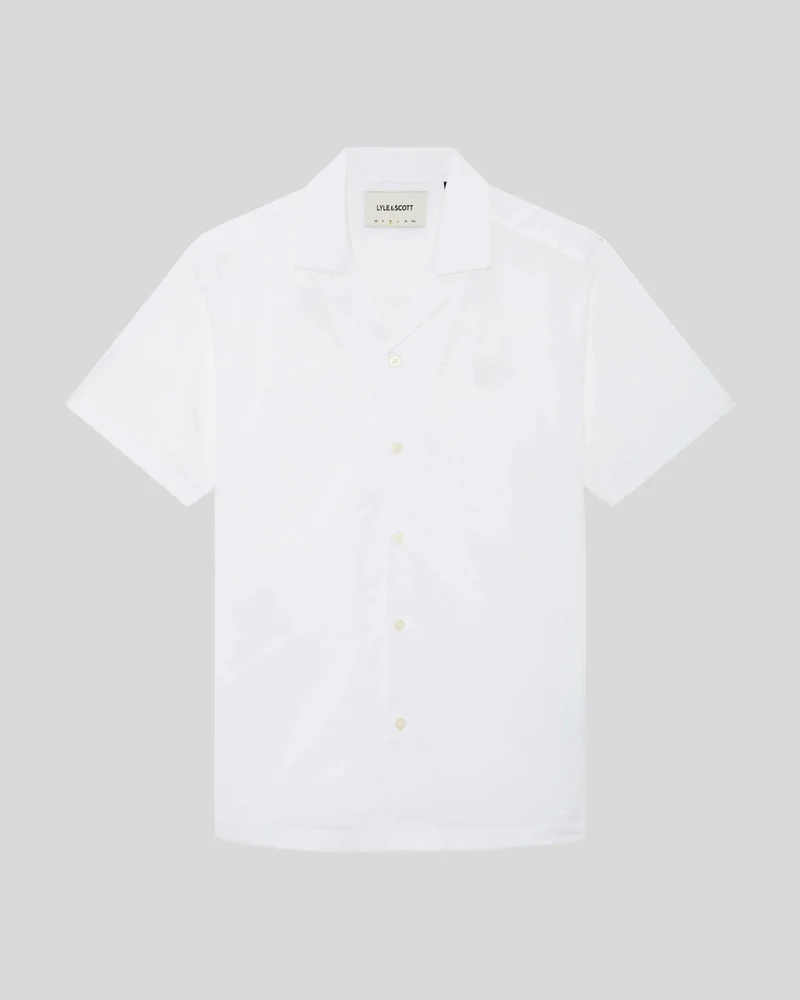 Lyle & Scott Herrenhemd mit Reverskragen aus Popeline | Weiß