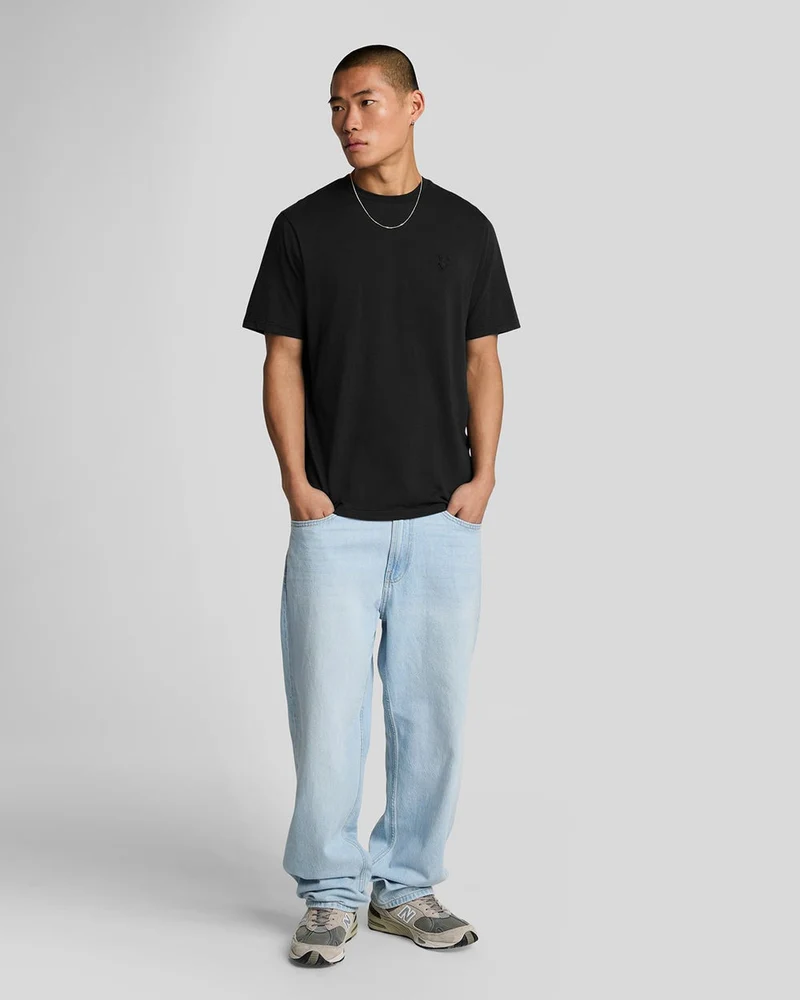 Lyle & Scott Herren-T-Shirt aus feinster Baumwolle | Tiefschwarz