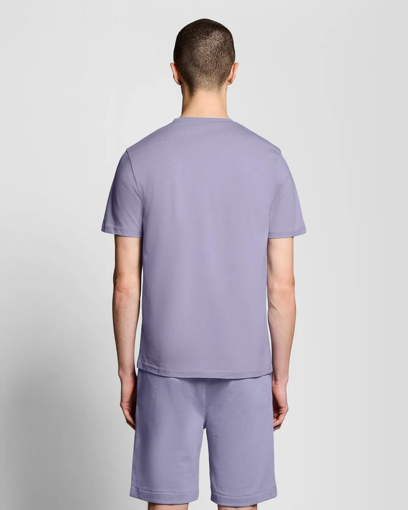 Lyle & Scott Herren-T-Shirt aus feinster Baumwolle | Violett mit Blumenmuster