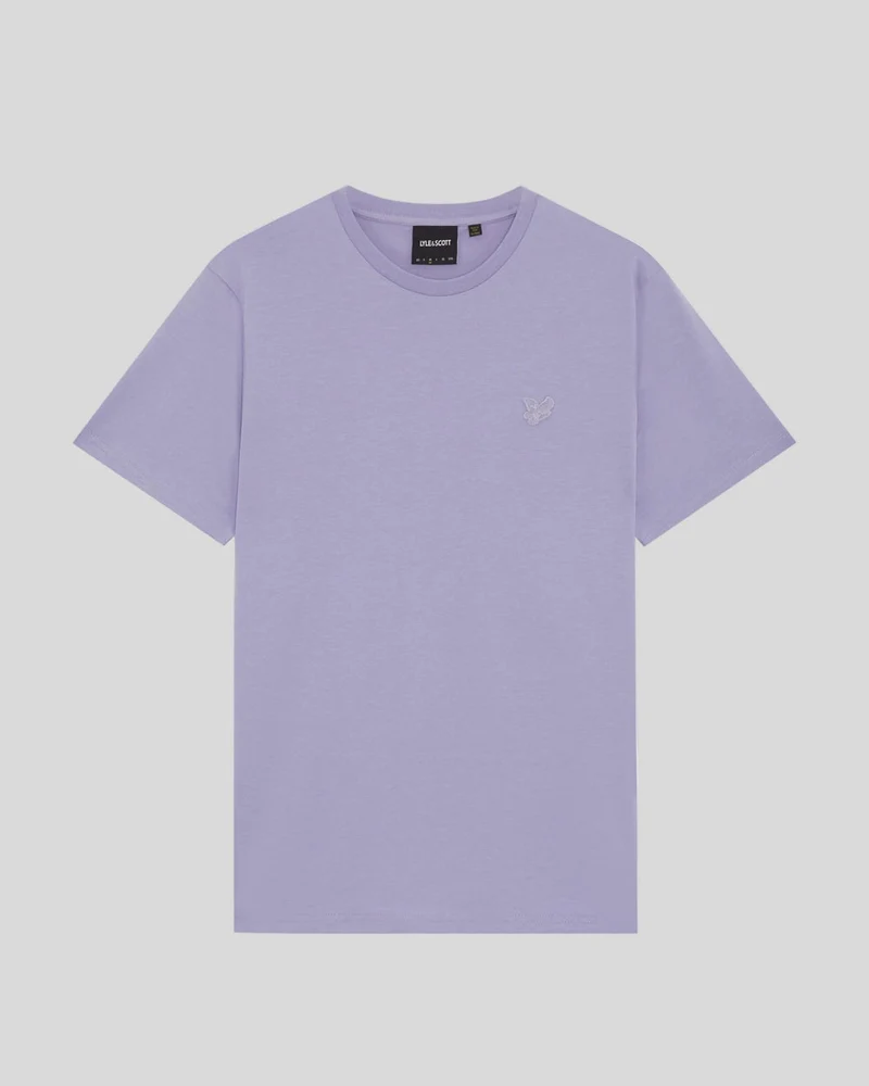 Lyle & Scott Herren-T-Shirt aus feinster Baumwolle | Violett mit Blumenmuster