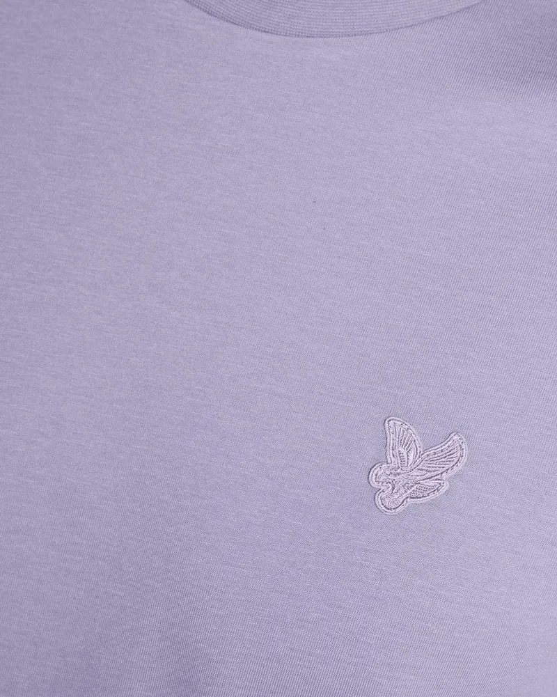 Lyle & Scott Herren-T-Shirt aus feinster Baumwolle | Violett mit Blumenmuster