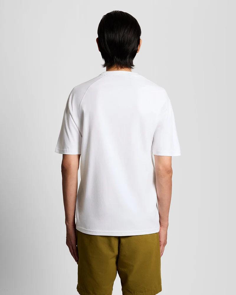 Lyle & Scott Herren-T-Shirt mit Brustaufdruck „Keep Fresh“ | Weiß