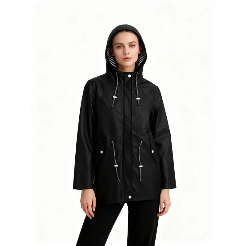 Johanna | Damen Wasserdichte Regenjacke mit Kapuze