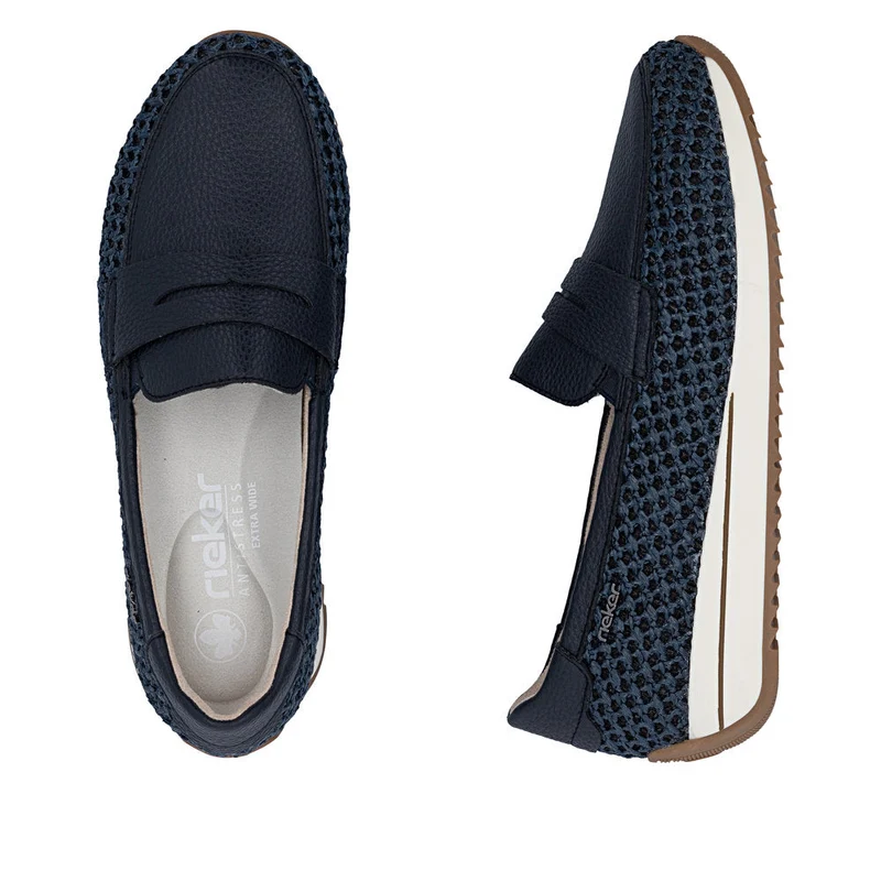 Rieker Damen-Sneaker zum Hineinschlüpfen | Blau
