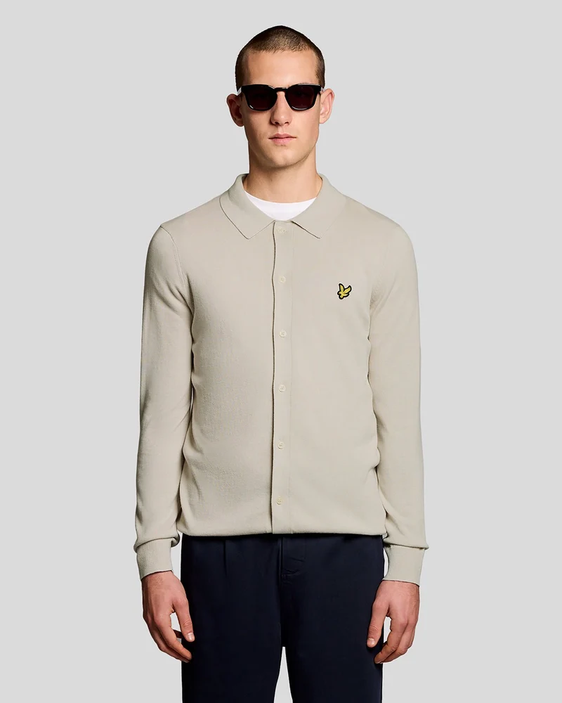 Lyle & Scott Herren-Baumwollstrickhemd | Cove